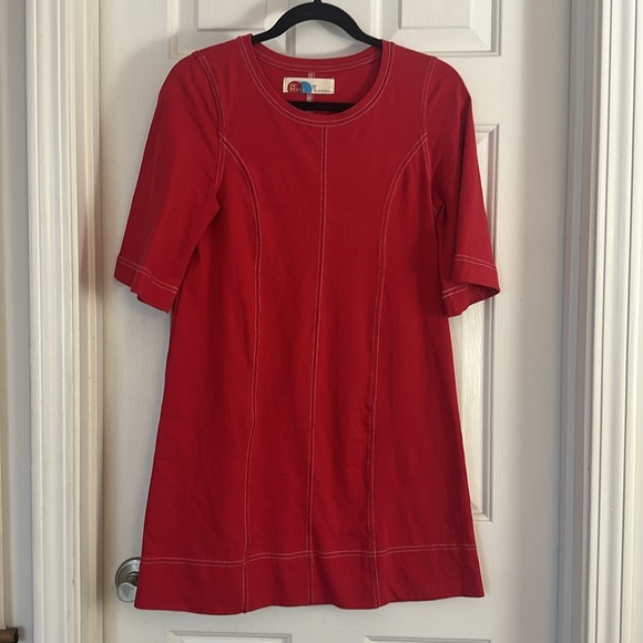 FP beach Portia mini tee shirt dress red XS - Picture 4 of 7